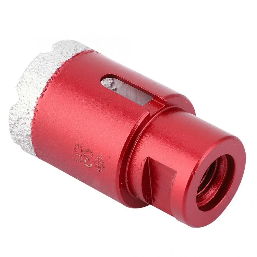 

2 Pcs Hole Opener Red M14 Female Thread for Angle Grinder 35mm for Marble Ceramic Tile