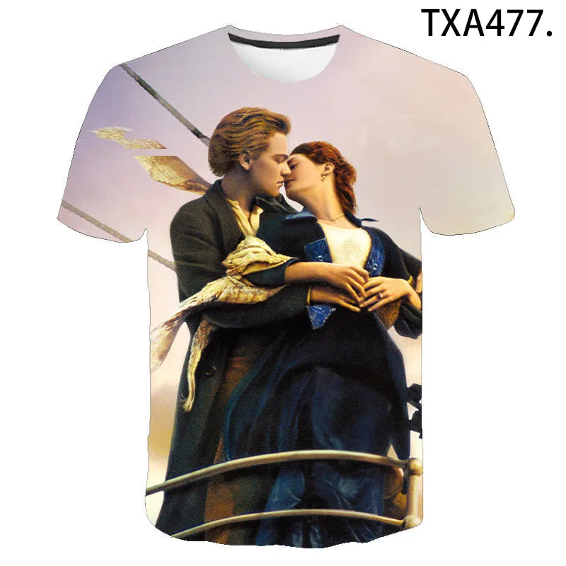 

Titanic 3D Print T Shirt Men Women Children Summer Short Sleeve Love TV Titanic Fashion T-shirt Harajuku Boy Girl Cool Tops Tee