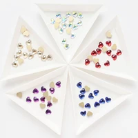 20pcslot crystal glass nail art rhinestones 3d heart shaped stones 5 56 3mm nail decoration ab color flatback gems charms tr54
