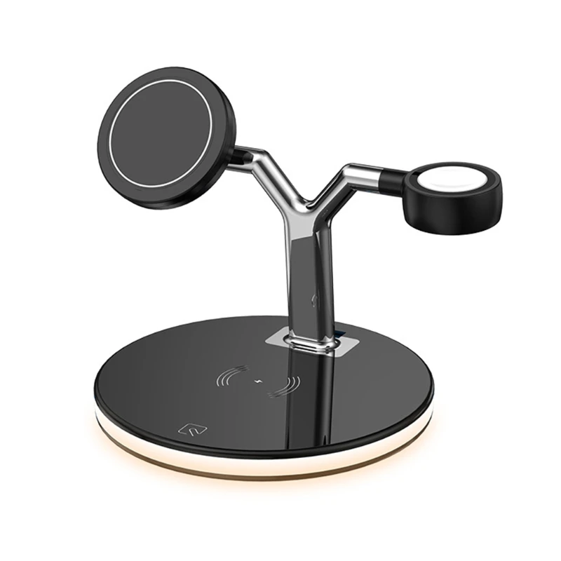 

15W Wireless Charging Dock Station Compatible with i Watch Smart Phones, Magnetic Fast Charger Holder Base