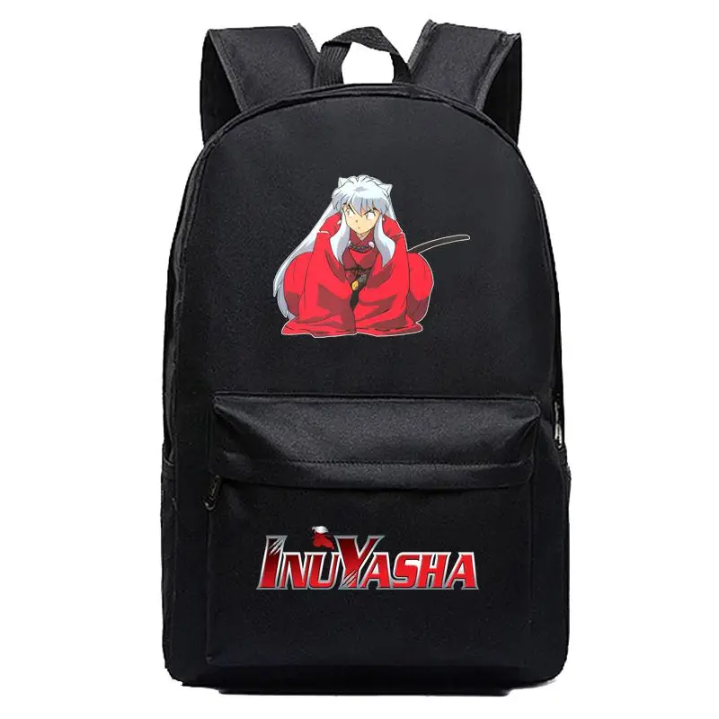 Небесно-голубой New Inuyasha Backpack School Bags Black Anime Cosplay Kids Teens Shoulder Bags - Цвет: Небесно-голубой