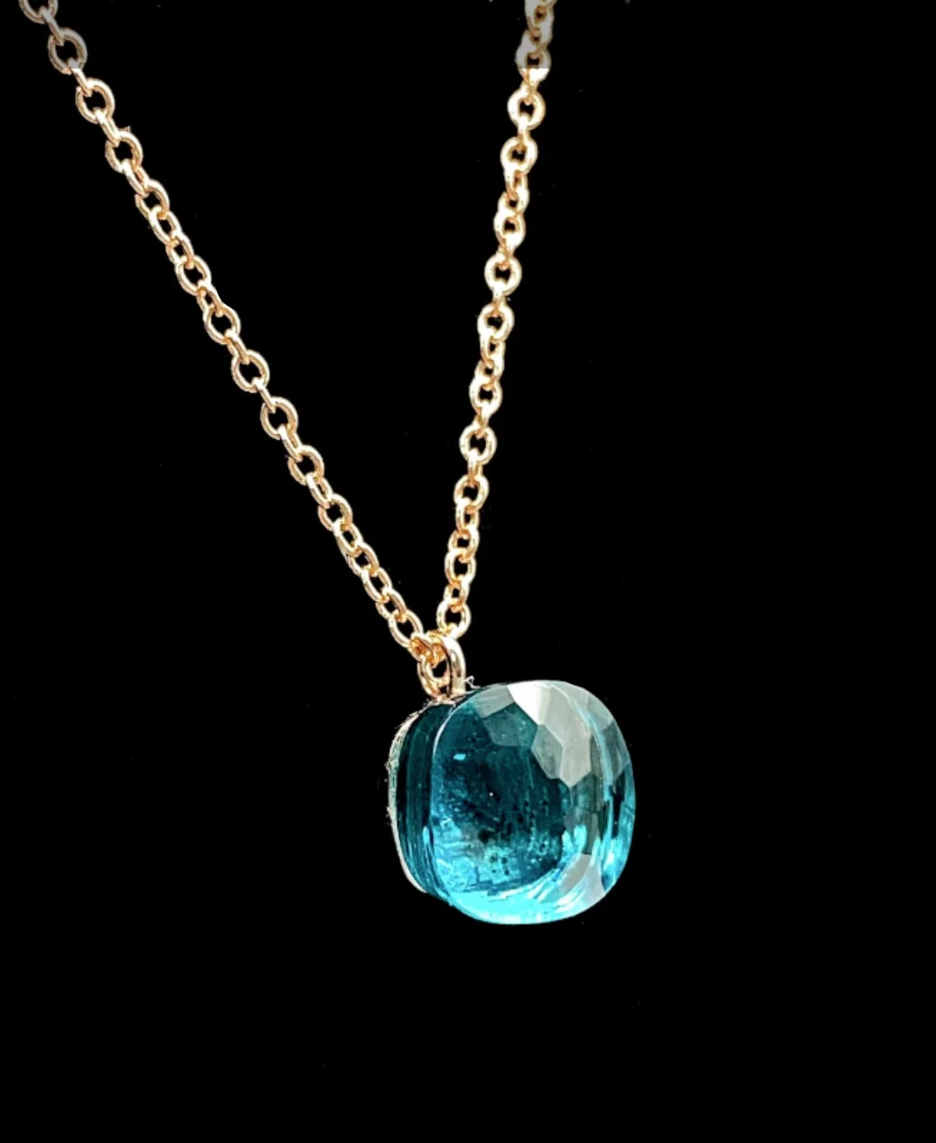 

Pomellato Candy Style Necklace Women Natural Crystal Pendant Necklace 28 Colors Gold Plated Fashion Jewelry Gift Women