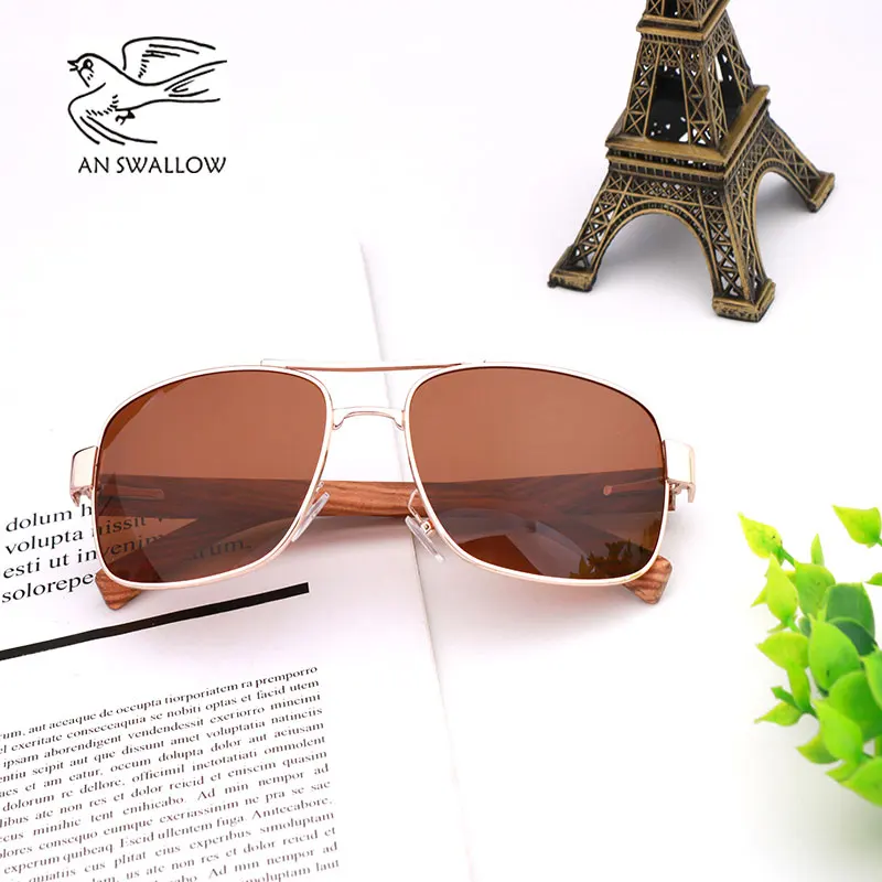 Солнцезащитные очки с бамбуковыми дужками UV400 для мужчин и женщин роскошные