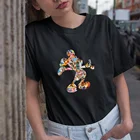 Футболка женская с коротким рукавом, Повседневная Уличная одежда в стиле харадзюк, с принтом Микки Мауса, в стиле хип-хоп, женская летняя футболка