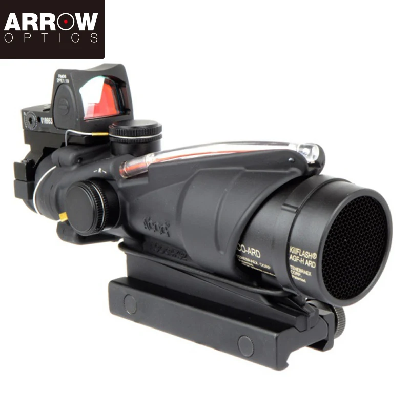 Оптический прицел со стрелками ACOG TA31 тип 4x и точка RMR тактическая винтовка