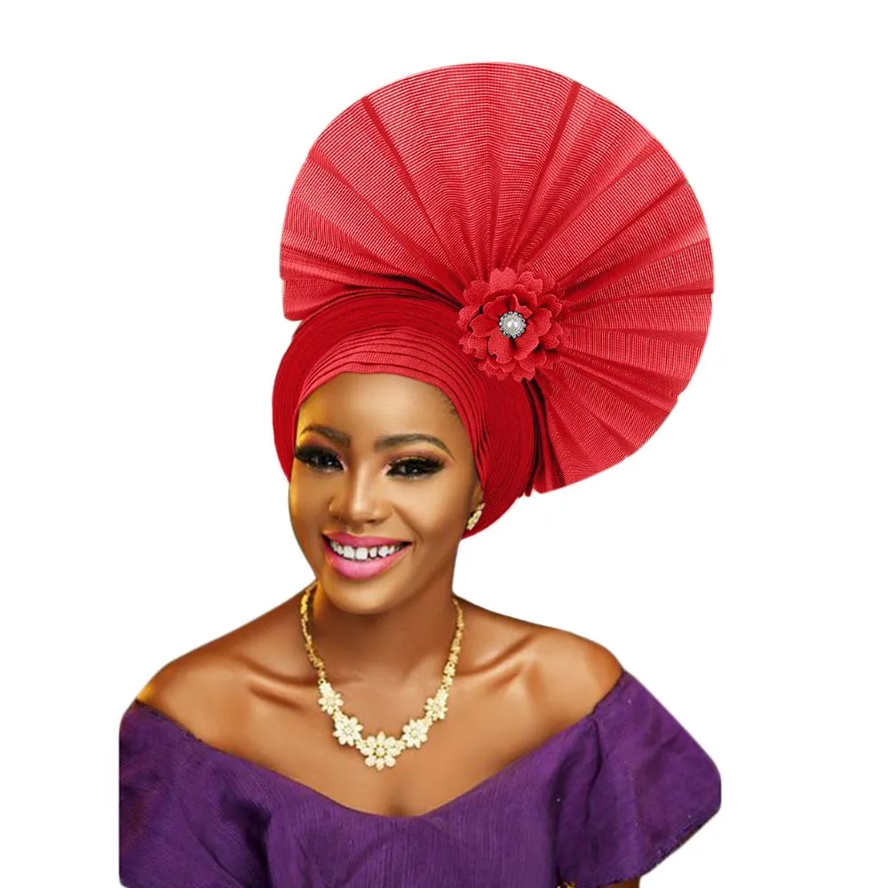 Aso oke головной убор с бусинами Алмазный aso нигерийский Африканский Авто gele ebi