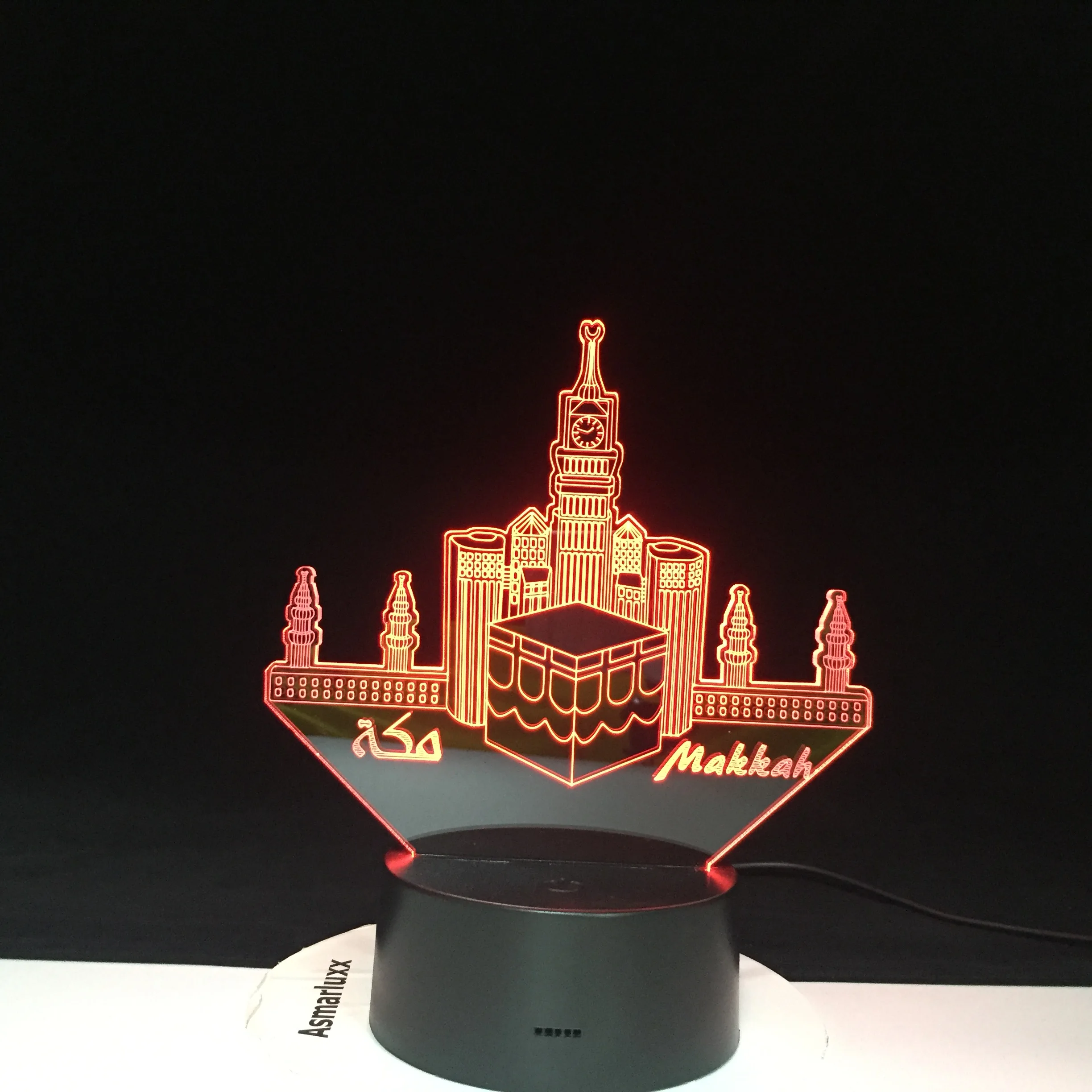 Мечеть мечеть Makka 3d светодиодный ночсветильник лампа Usb домашний декоративный