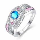 Новое поступление 2022, модное женское свадебное ювелирное изделие SUMENG, овальное сердце, дизайн, многоцветное И фиолетовое, белое, CZ, серебряное кольцо, подарки