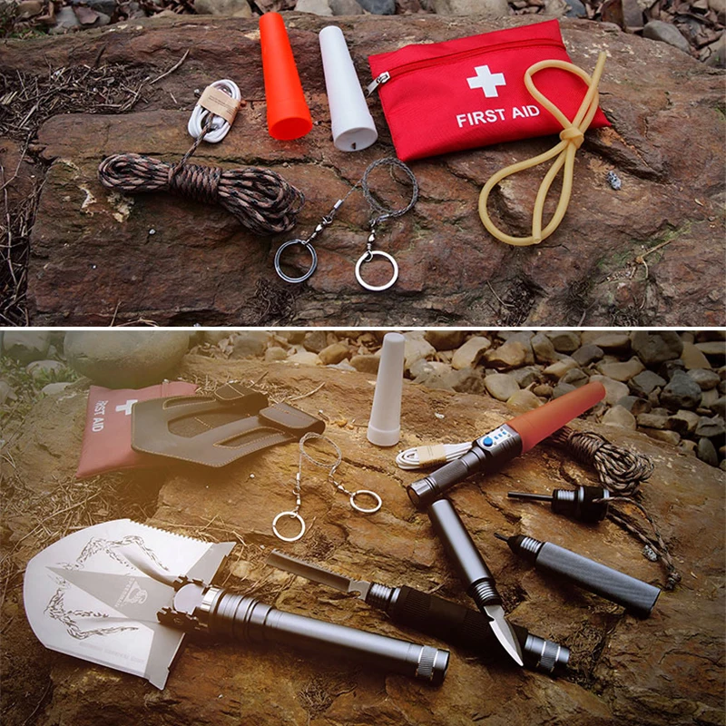 Набор для рыбалки на открытом воздухе Лопата многофункциональные складные