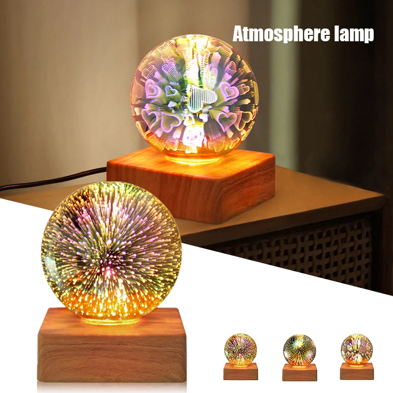 

3D Magics Starry Sky Atmospheres Light Decoration USB Fireworkes Night Light for Children's Bedroom PLDI889