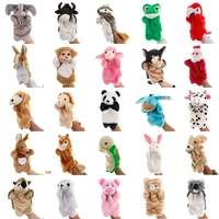 25cm animal plush hand puppets soft toy wolf cow shark wolf bunny plush puppet kids toy hand puppet stuffed toys for gifts