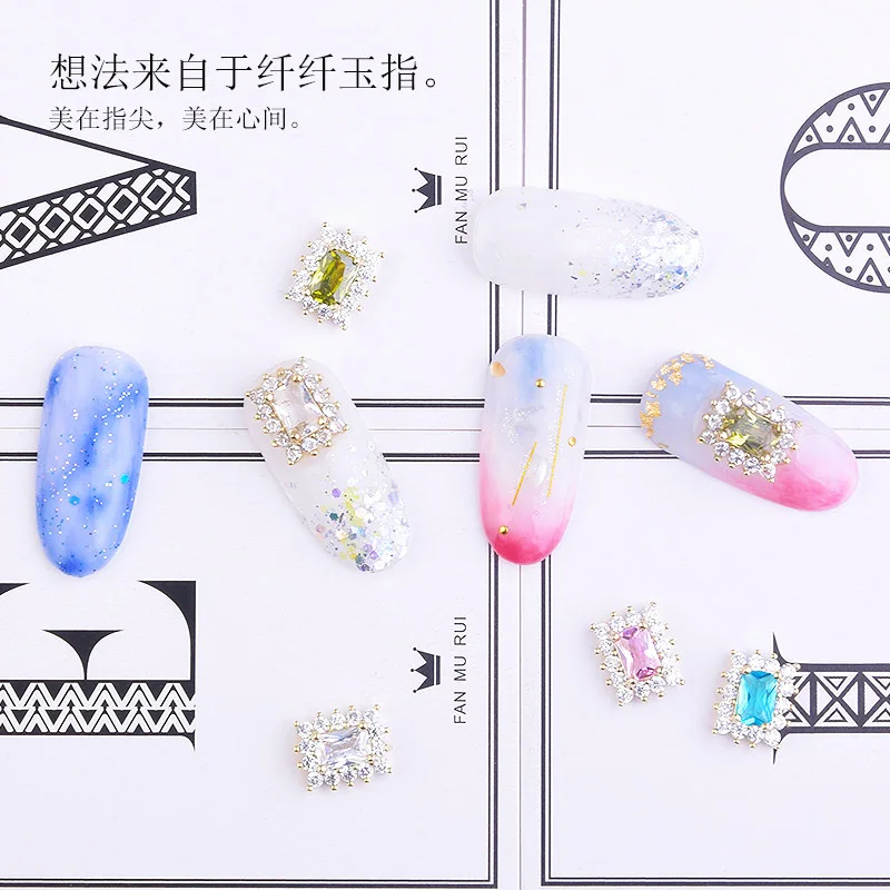 50 шт./лот Кристалл циркония для ногтей роскошный Циркон шт 3D украшения