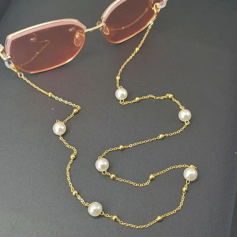 

New Jewelry Fashion Simple Pearl Glasses Chain Hanging Neck Anti-drop Glasses Rope Accessories Wholesale