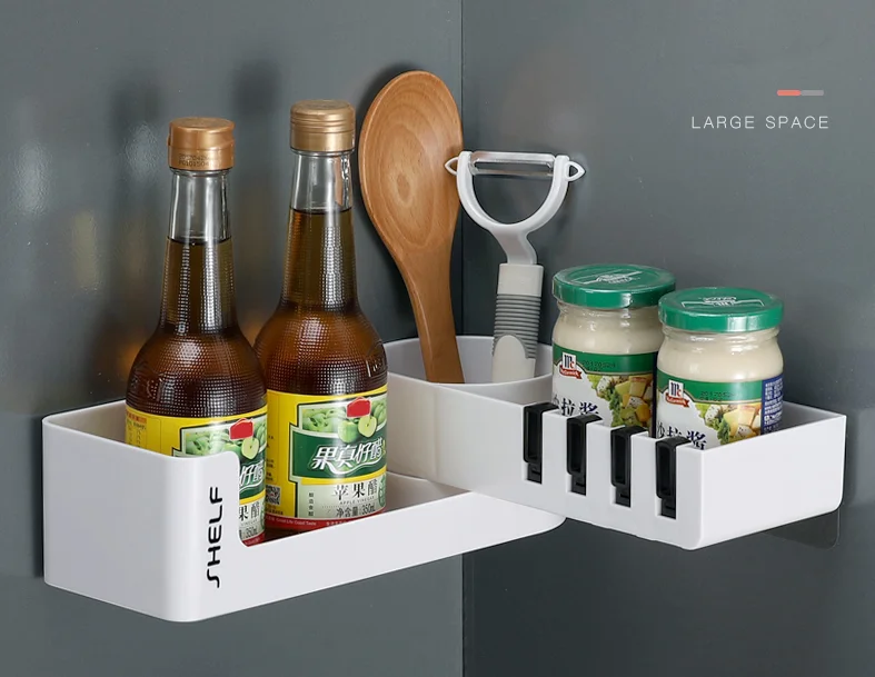 

Bathroom Shelf Corner Shelves Shampoo Holder Kitchen Storage Rack Mess Shower Organizer Wall Holder Space Saver Household Items