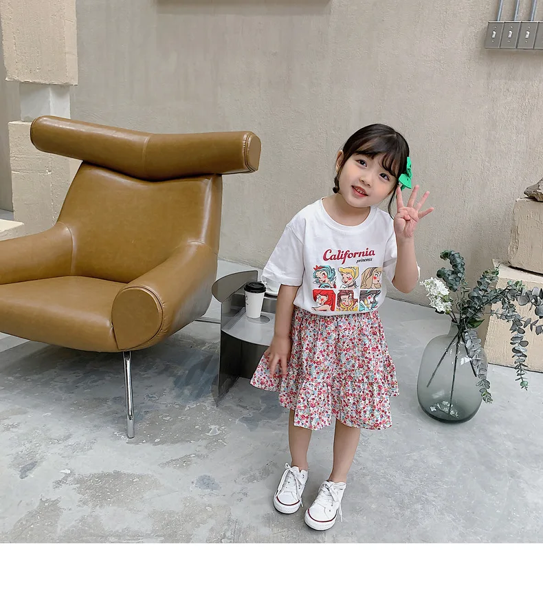 

Matching Family Outfits Mother and Daughter Floral Skirts Summer Sweet Girl's Clothes