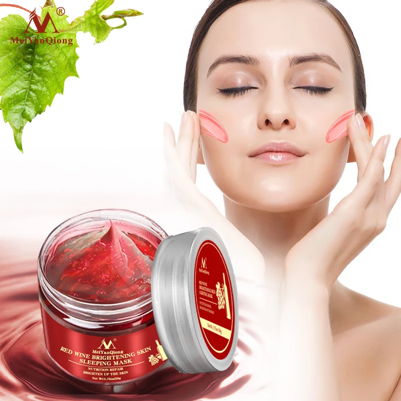 Красное вино сущность спальный маска для лица Отбеливание Питательный питает и
