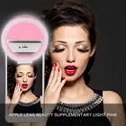 Светодиодный кольцевой мобильный телефон для селфи, вспышка с линзами, лампа для красоты, портативный зажим для фотокамеры для смартфона Iphone Samsung