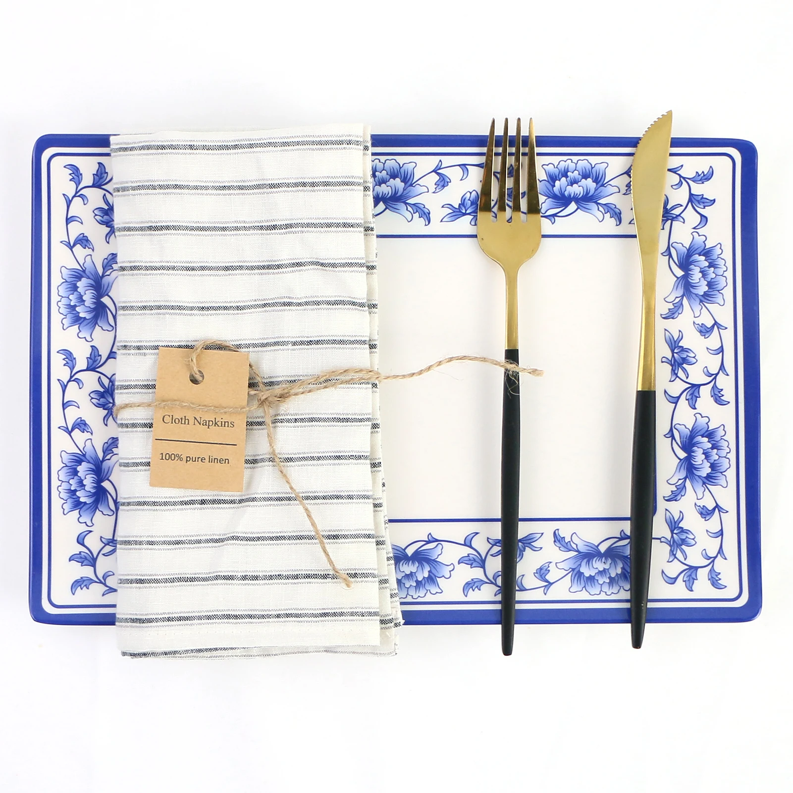 Servilletas de tela de cena de 40x40cm, paquete de 4 telas de lino puro prelavadas para mesa de cocina, decoraci&oacute;n de fiesta de c&oacute;ctel de boda-3
