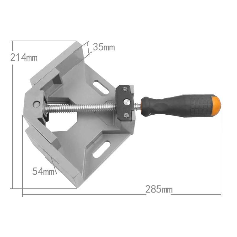 

Right Angle Clamp Single Handle 90 Aluminum Alloy Corner Clamp Right Angle Clip Clamp Tool Woodworking Holder GQ