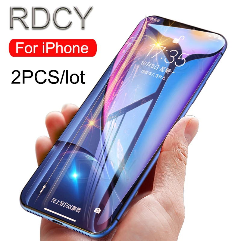 RDCY 6D полное покрытие закаленное стекло для iPhone 11 XS XR MAX клеевое Защитное 12 6 1