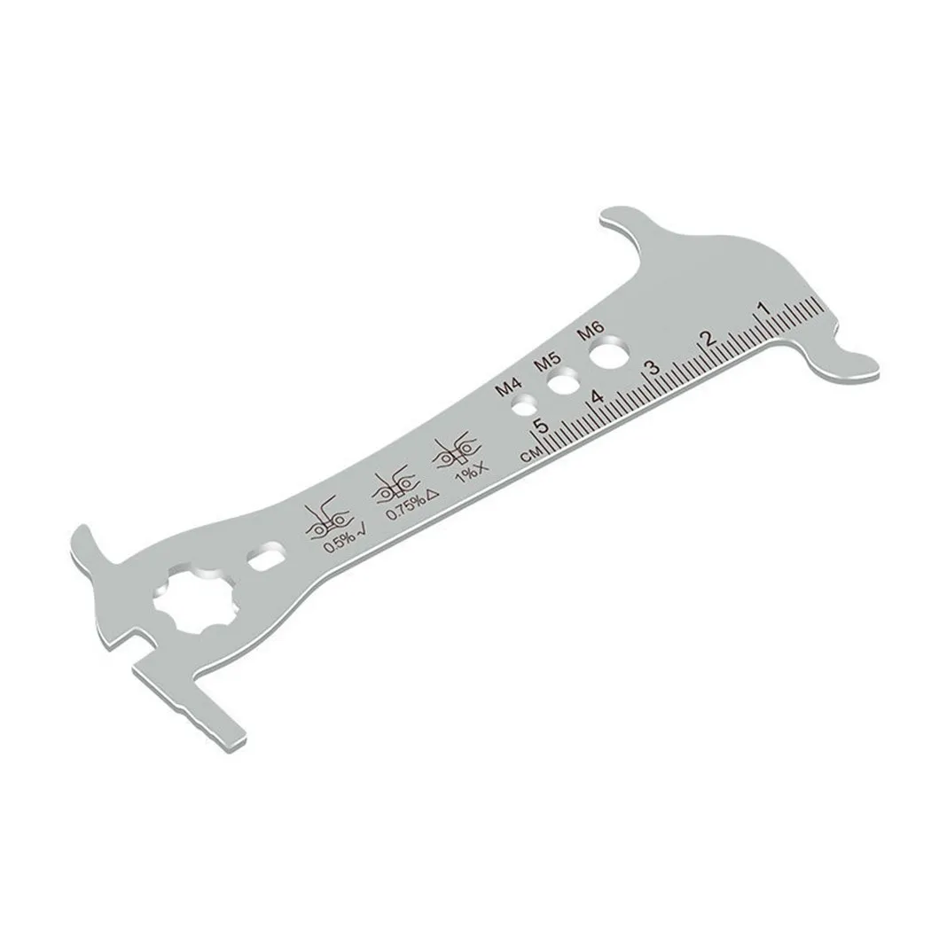 

Multifunction Bike Chain Wear Indicator Tool Cycle Chain Checke Gauge Repair Measure Stainless Steel Bicycle Repair Muti-tools