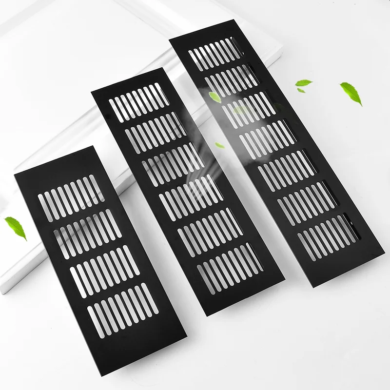 Вентиляционная решетка для шкафа из алюминиевого сплава черная декоративная