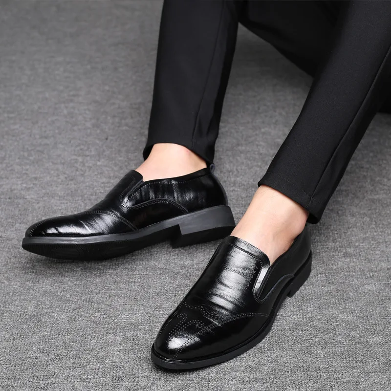 Туфли мужские классические деловые на шнуровке элегантные формальные свадебные