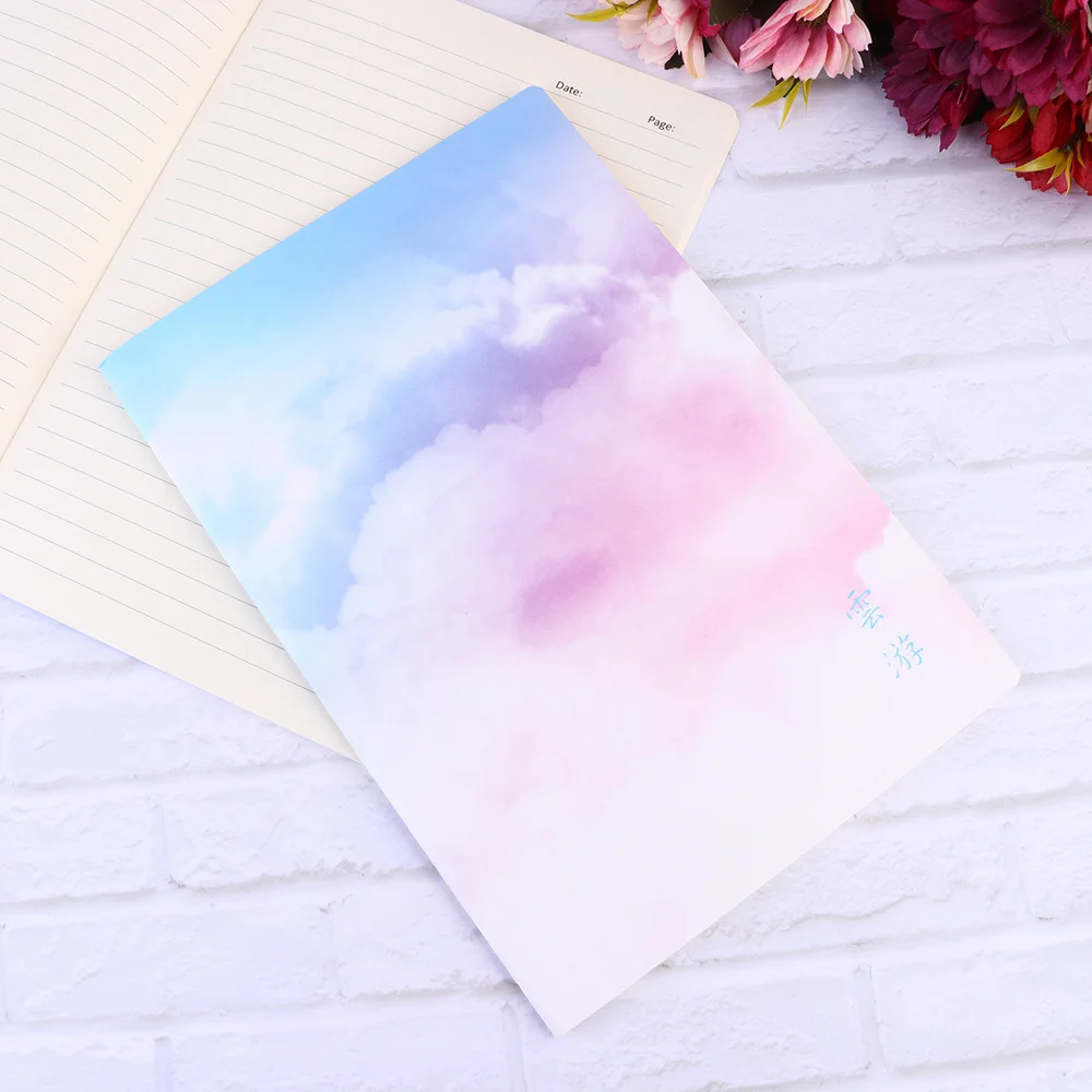 

4 Pcs B5 Stiched Notebooks Creative Writng Notebooks Exercise Books Memo School Students Stationery Supplies - Cloud (Random Col