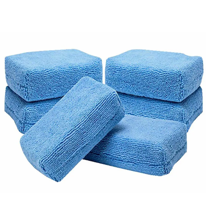 

5x Car Microfiber Applicators Sponges Cloths Microfibre Hand Wax Polishing Pad 12cmx8cm