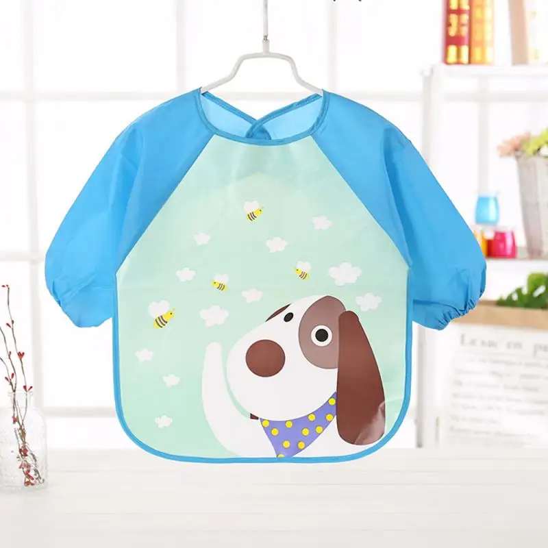 Baby Boys Girls Long Sleeve Waterproof Feeding Art Apron Bib Smock Cute Animal Bibs Cloths Toddler Kids Accessories | Детская одежда и