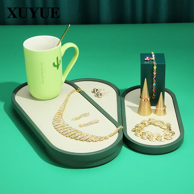 New jewelry props, jewelry display plate, bracelet, jewelry display, oval tray, paint, household multi-color plate in stock