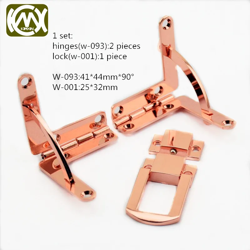 1 set KIMXIN Composite suite Watch box Cabinet hinge and lock Woodenbox collection jewelry case Hardware accessories With screw