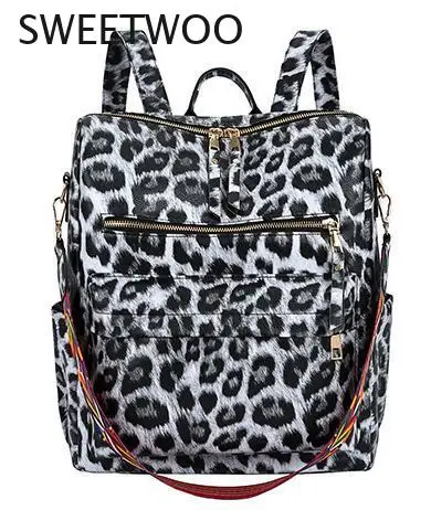 

Retro Large Backpack Women PU Leather Rucksack Women's Knapsack Travel Backpacks Shoulder School Bags Mochila Back Pack XA96H