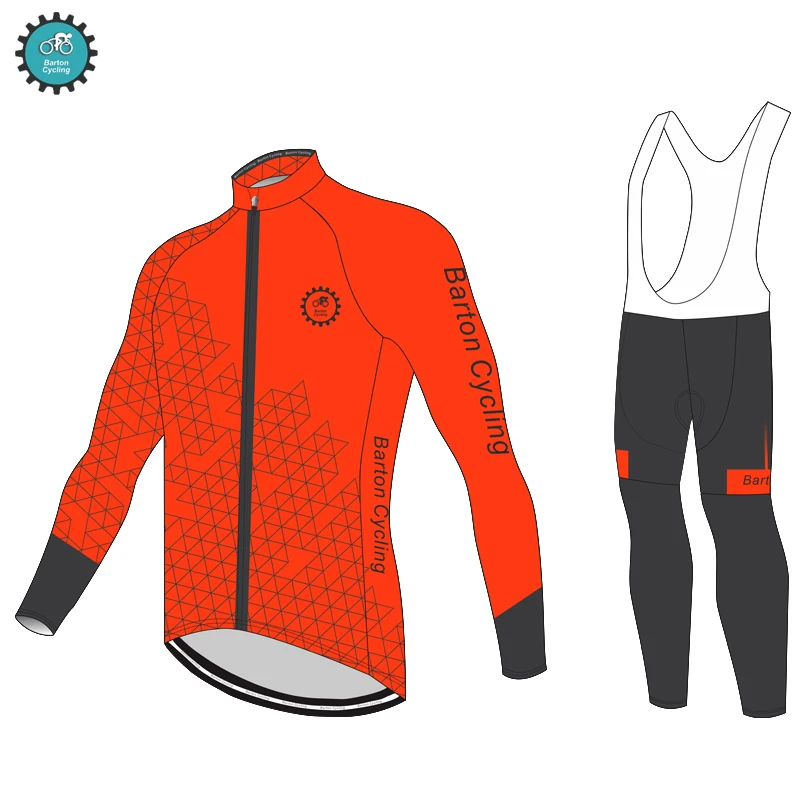 

Barton Cycling Jersey Winter Spring Autumn Custom Design Your Name Logo Color Letters Long Sleeve Competitive Grade Quality Set