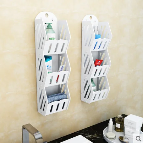 

Multi-layer wall storage box punch-free living room kitchen bathroom wall wall shelf hanging wall hanging.