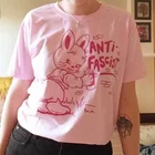 Женская футболка с рисунком забавного кролика dreamchenbay-jf, хлопковая футболка с коротким рукавом, свободная повседневная футболка с принтом социстника