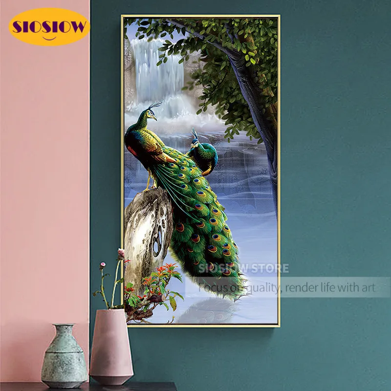 Набор для алмазной вышивки SIOSIOW 5D сделай сам мозаика из квадратных страз с синим