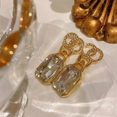 

Earrings Silver Needle S925 Women's Rum Crushed Ice Gem Super Beautiful Small Fragrance Earrings Luxury Jewelry Valentine's Day