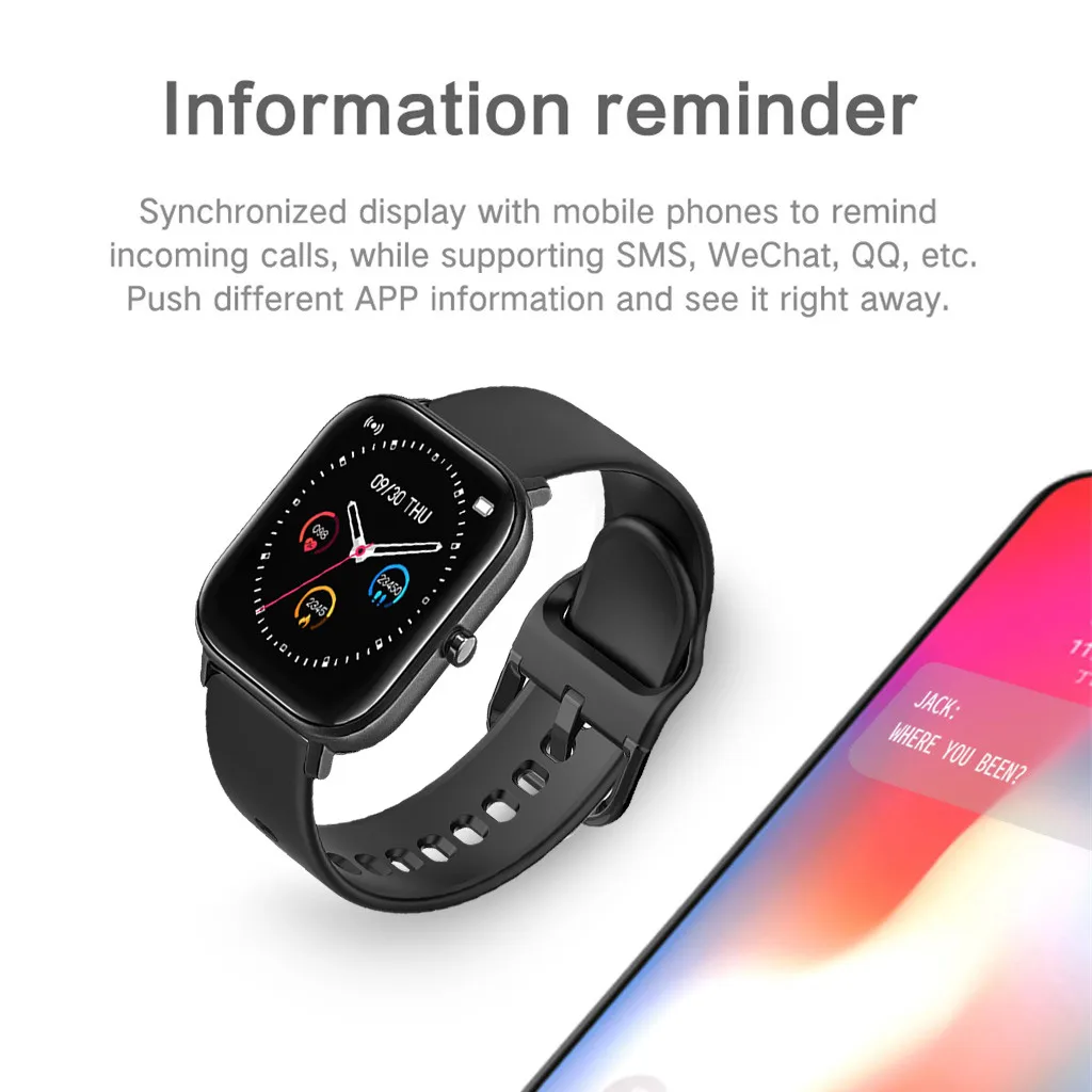 Смарт-часы спортивные умные часы фитнес-браслет с пульсометром сенсорный экран