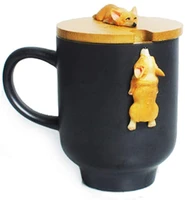 3d corgi french bulldog mug cute dog cat claw coffee tea mug cherry double layer ceramic juice cup milk mug water cup