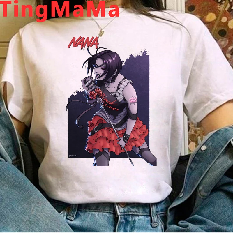 Футболка женская в стиле Харадзюку с японским аниме Милая футболка Нана Осаки