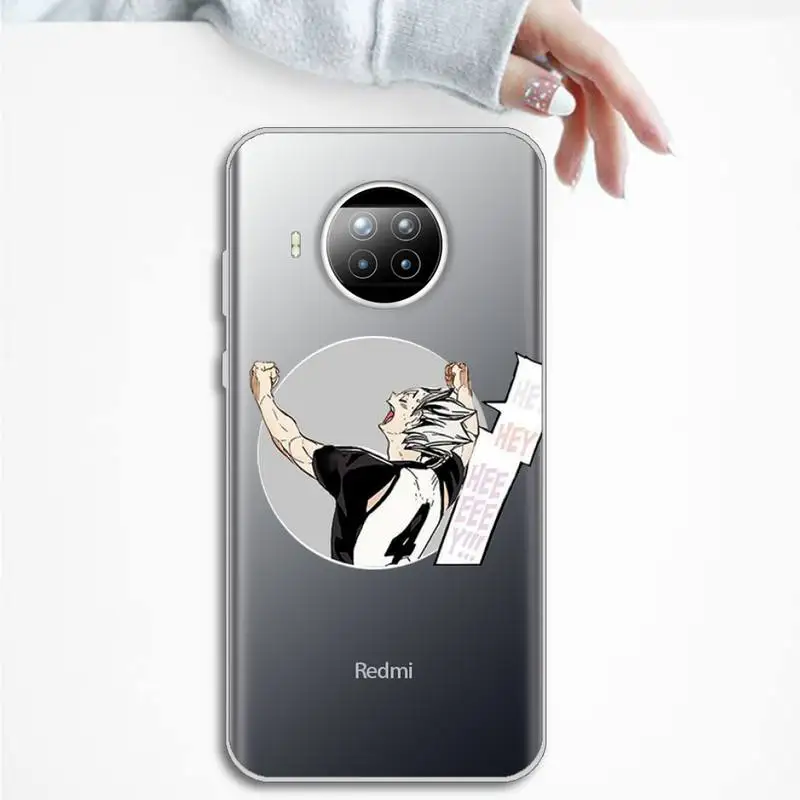 

HAIKYUU!! School badge style Phone Case Transparent Clear for Xiaomi Redmi note 10 t 8 9 pro lite 11