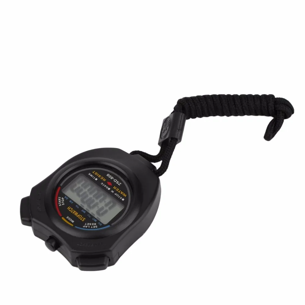 

1pcs Stopwatch Chronograph Handheld Digital LCD Sports Counter Timer with Strap Professional Hot Worldwide