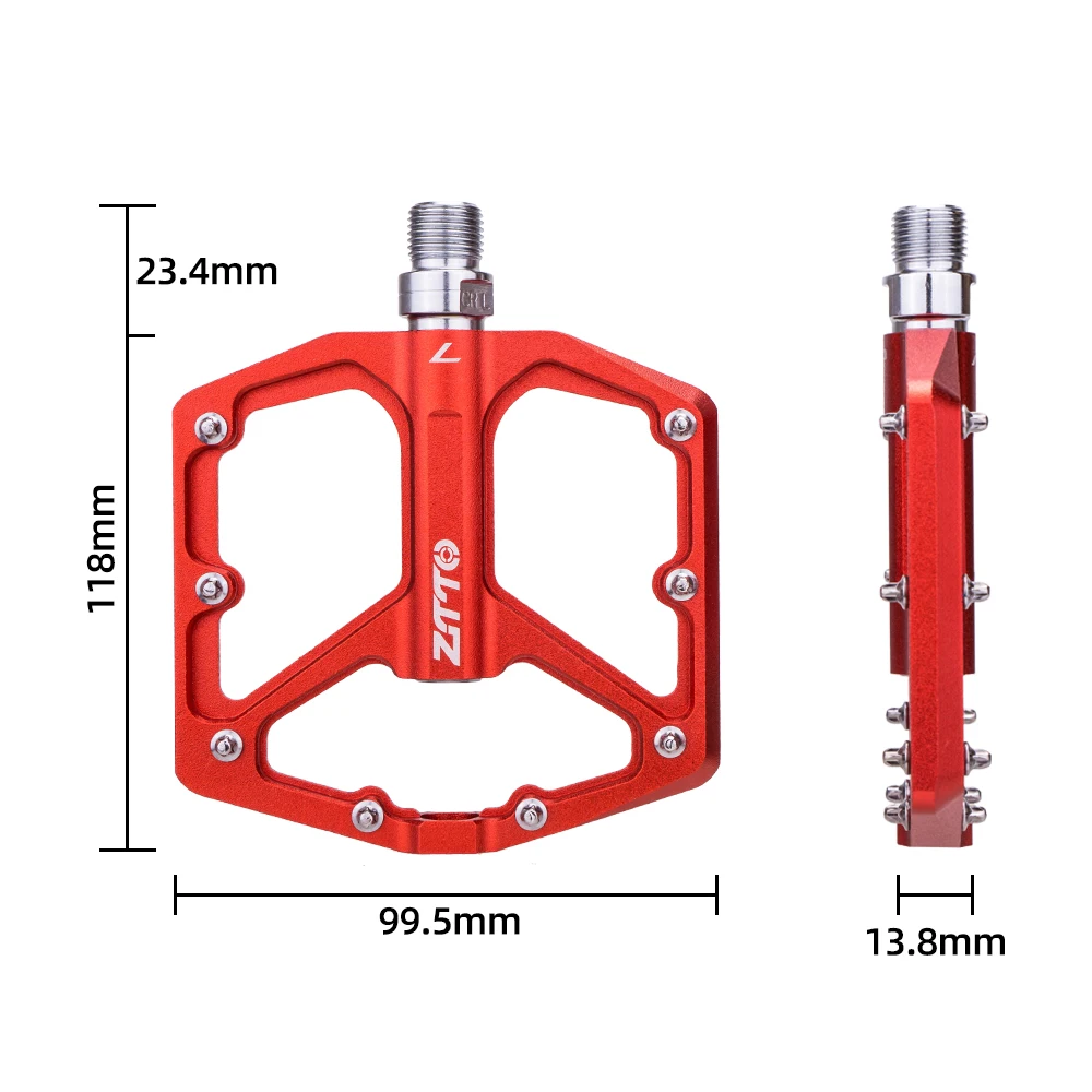 Ультралегкие гладкие подшипники ZTTO MTB велосипедная педаль плоский CNC алюминиевый