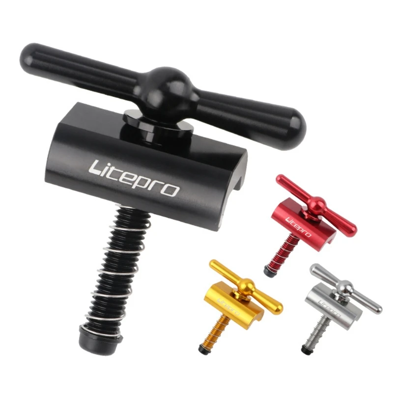 

Litepro Hinge Clamp Bike Lock Accessories Plate With Magnet C Buckle for Brompton Magnetic Button C Anodized Bicycle Accessories