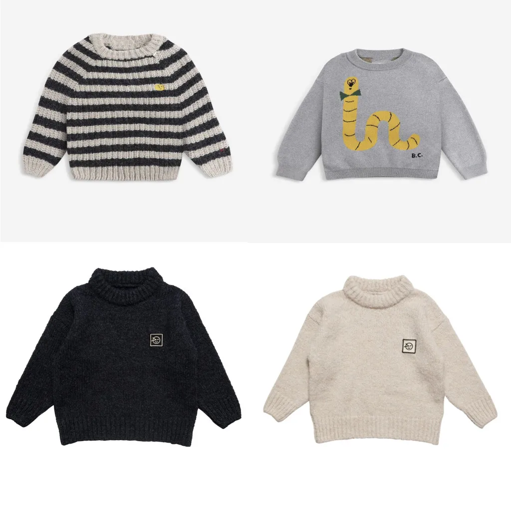 

Детская одежда, вязаные свитера для маленьких девочек и мальчиков BC и WK, брендовый детский пуловер, свитера, детская зимняя верхняя одежда, о...