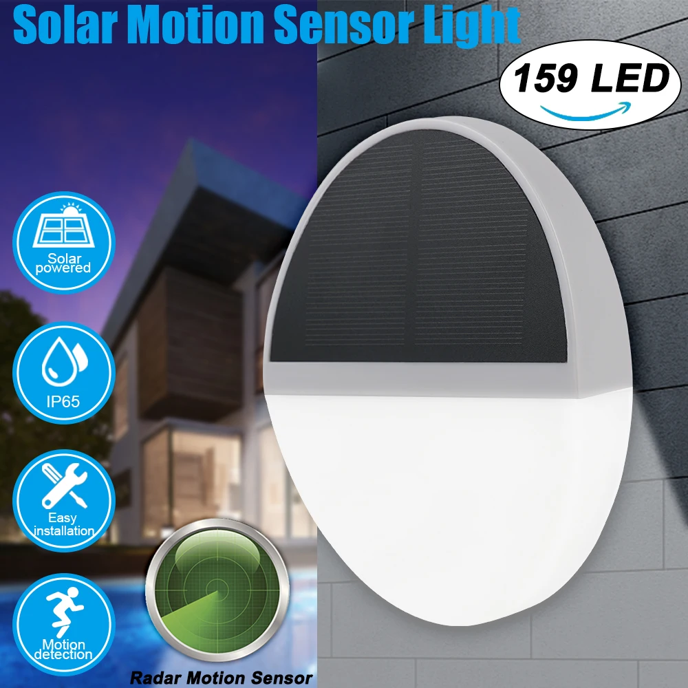 

Настенный светильник HYMELA на солнечной батарее, 48 светодисветодиодный, водонепроницаемый уличный декоративный светильник с пассивным ИК да...