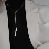 fashion retro geometric pull necklace female simple temperament clavicle chain ladies jewelry gift pendant necklace