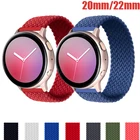 Ремешок нейлоновый для Samsung Galaxy active 2 watch 346 мм42 ммGear S3 Huawei watch GT22ePro amazfit bip, плетеный браслет, 20 мм22 мм