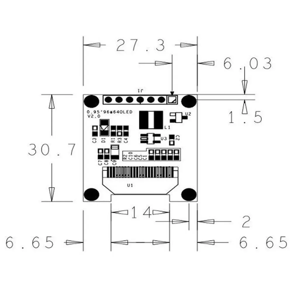 0 95 дюймов SPI полный цветной oled-дисплей модуль SSD1331 96X64 lcd для Arduino |